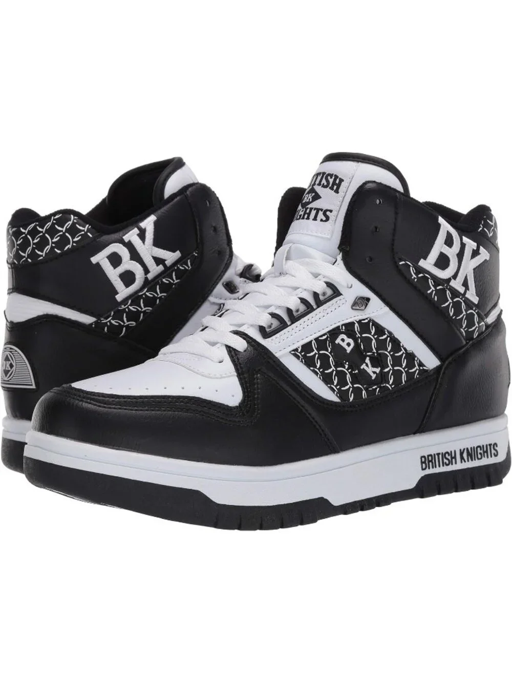 Women's Black White Tennis Shoes Casual High Top Athletic Running Sneakers